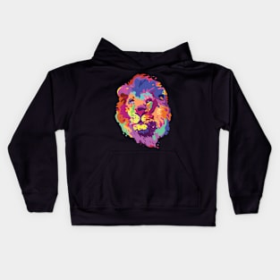 Lion Head Pop Art Kids Hoodie